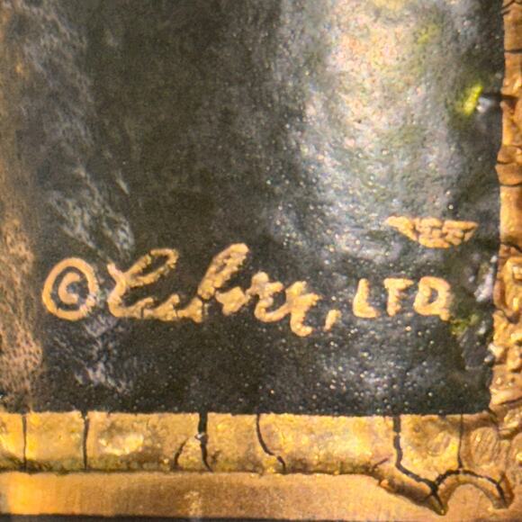 Culver Ltd  MCM Cocktail Shaker 22K Gold VALENCIA Pattern Martini Barware box d - Picture 3 of 4